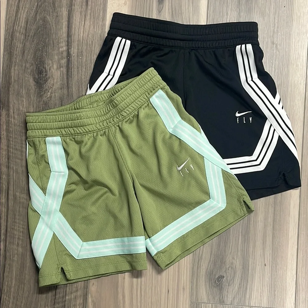 Nike Girls Crossover Dri-Fit Basketball Standard Fit Shorts, 2 pairs - Picture 1 of 12